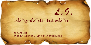 Légrádi István névjegykártya
